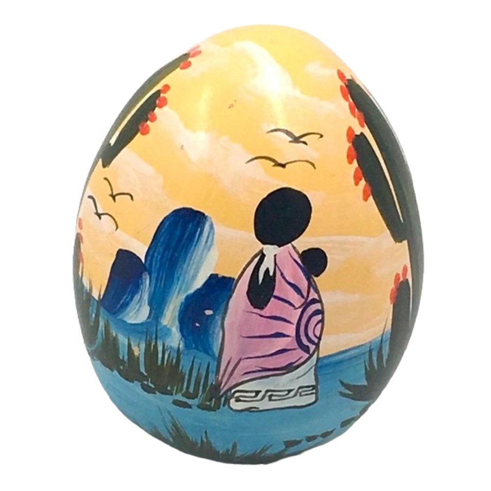 Southwest Handpainted Pottery Egg Decor